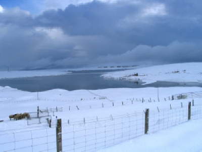 Winter scene of Gluss Isle.